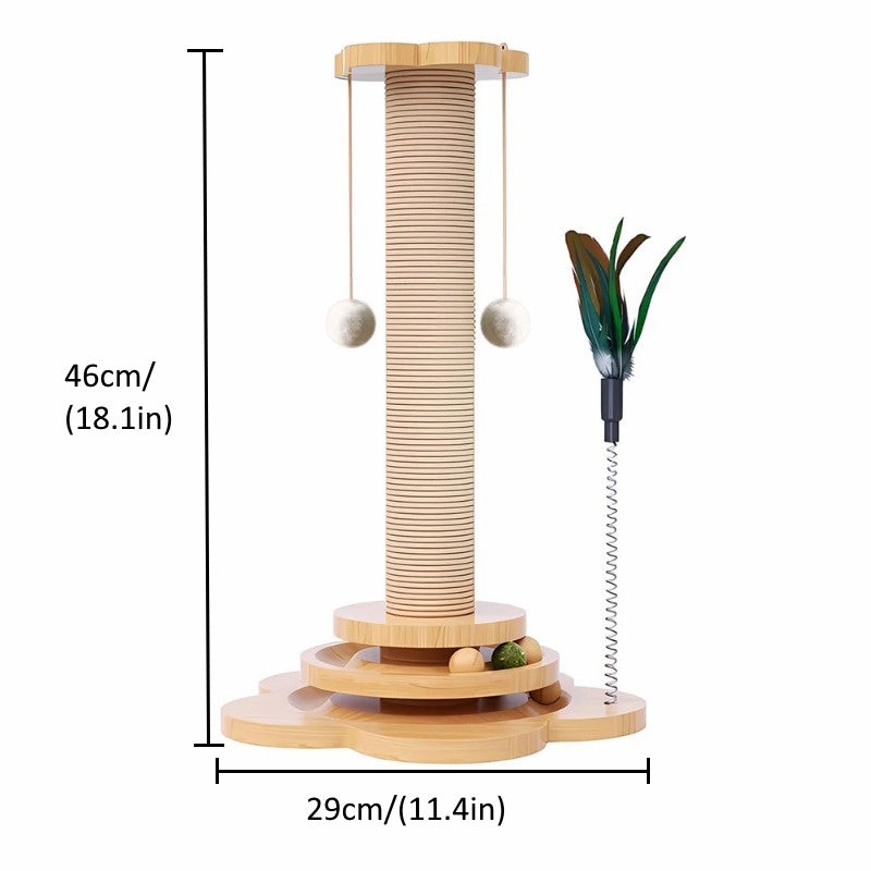 Solid Wood Cat Scratching Toy